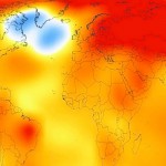 Record warm temperatures in 2015 weather map