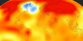 Record warm temperatures in 2015 weather map