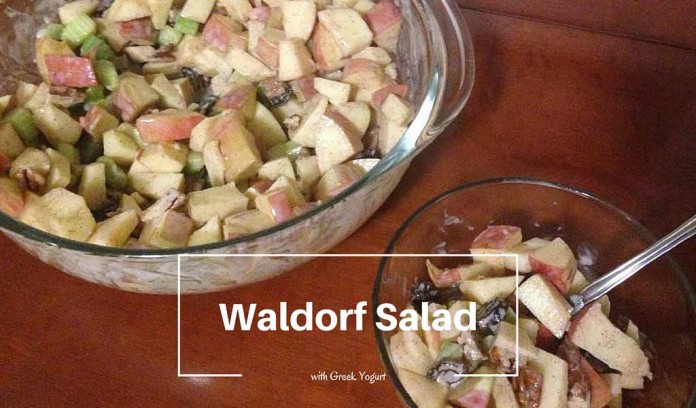 Waldorf salad with Greek yogurt Waldorf salad with Greek yogurt