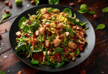 Warm Brussels Sprout Salad with Hazelnuts and Cranberries