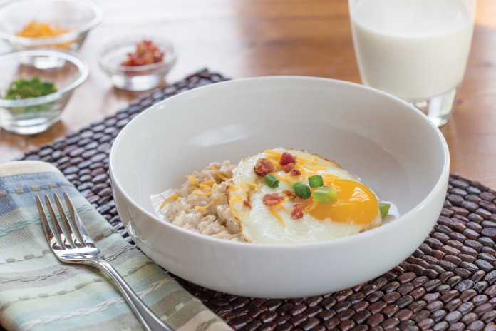Savory Oatmeal with Bacon and Egg Savory Oatmeal with Bacon and Egg