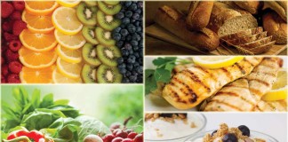 Federal government updates dietary guidelines fruits, vegetables, protein, grains and dairy collage