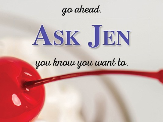 Ask Jen text with cherry