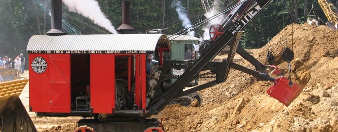 historical construction equipment vintage steam shovel