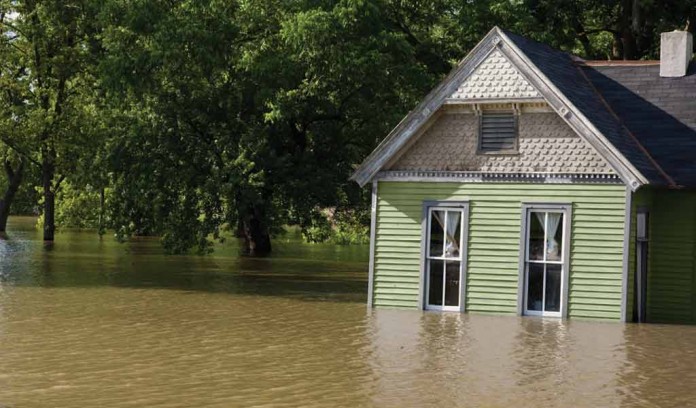 house in flood house in flood