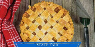 10 state fair blue ribbon recipes lattice apple with text "State Fair Blue Ribbon Recipes"