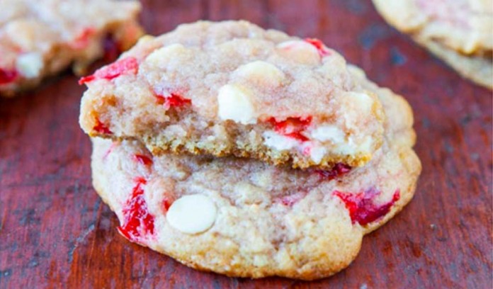 maraschino cherry white chocolate chip cookies