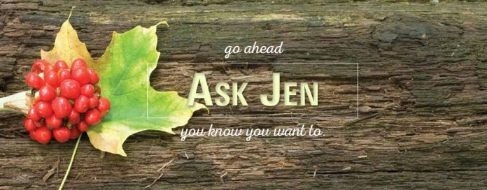 Ask Jen header with maple leaf Ask Jen header with maple leaf