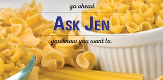 A tribute to Anne Frances Robbins pasta with Ask Jen text