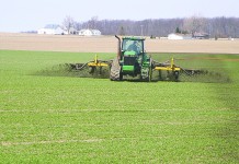 Ohio farm groups promote nutrient management Liquid Manure topdressing wheat