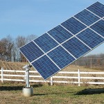 Solar panels on farm
