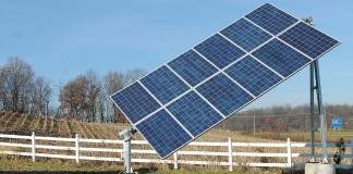 Solar panels on farm