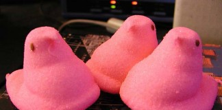 Packing the power of Peeps pink marshmallow peeps