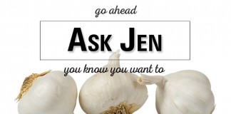 Garlic has its benefits garlic bulbs with Ask Jen text