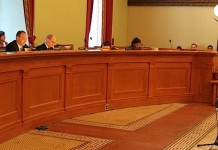 Ohio farmers testify at second CAUV hearing Brandon Kern testifying.