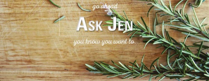 rosemary with Ask Jen text