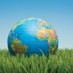 You can celebrate Earth Day every day globe on grass