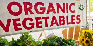 organic vegetable sign