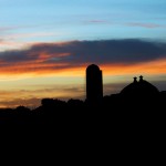 Saving a life sunrise over farm
