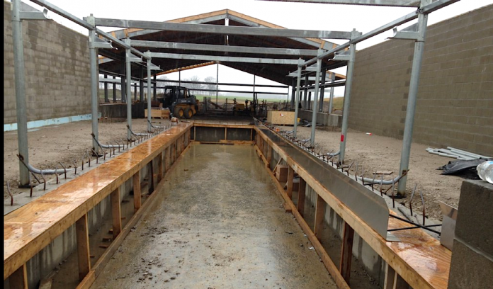 Prison farm dairy parlor