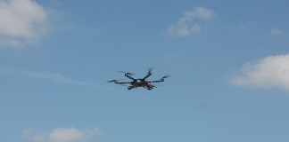 drone in sky