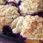 peach blueberry cobbler