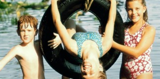 Childhood summers were best spent using our imaginations kids swim