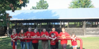 Barshoe hitching post