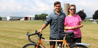 Athlete from Stark County dairy bikes cross-country to help sister Nick Thomas and his bike