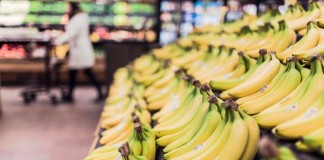 bananas at supermarket
