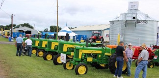 Tractors on display