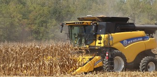 New Holland corn combine