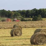 Ag barometer points toward tough times Baling hay