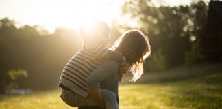 Explore outdoors with a child