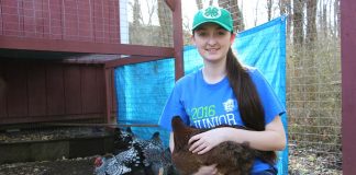 Ohio youth wins National 4-H STEM award Ava Lonneman and chicken