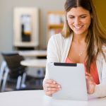 Filling out a college application College application