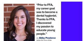 I will impact agriculture by educating tomorrow’s leaders Abby Pozderac FFA Ohio Farm and Dairy