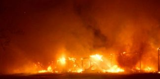 Rogers’ fire levels pavilion Rogers fire