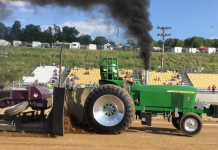 Pulling for her husband in Holmes County Giauque pulling