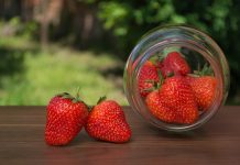 Mason jars are a storage staple strawberry