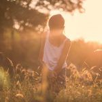 Women are naturals at farming A girl at sunrise.