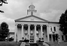 How did we get here? The tall clock tower and looming white pillars of the Lawrence County, Pennsylvania Courthouse stands tall against the cloudy sky as another day in Drug Court begins.