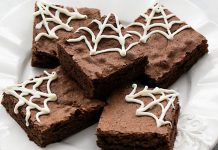 Spider Web Brownies