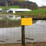 Manure holding pond safety Manure holding pond