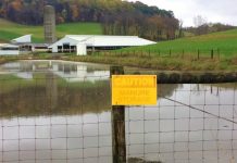 Always prepare for manure spills Manure holding pond