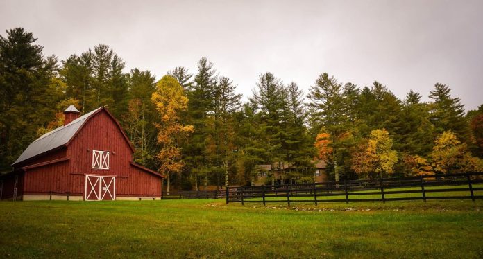 Barn and farmland Barn and farmland
