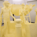 2018 butter sculpture unveiled at Pennsylvania Farm Show 2018 Pennsylvania Farm Show butter sculpture