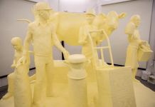 2018 butter sculpture unveiled at Pennsylvania Farm Show 2018 Pennsylvania Farm Show butter sculpture