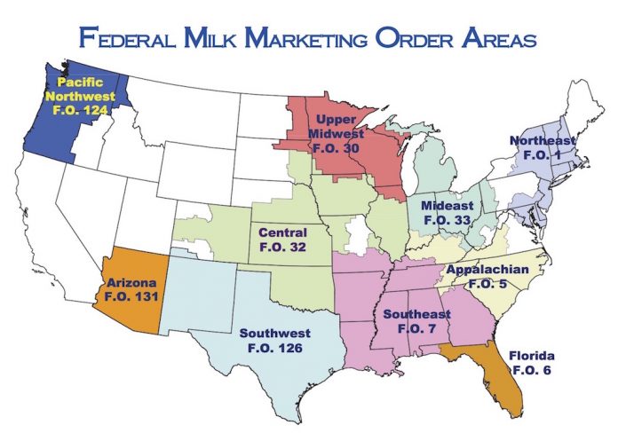 Federal Milk Marketing Orders Map