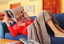 Slacking with my inner old lady relaxing on the couch